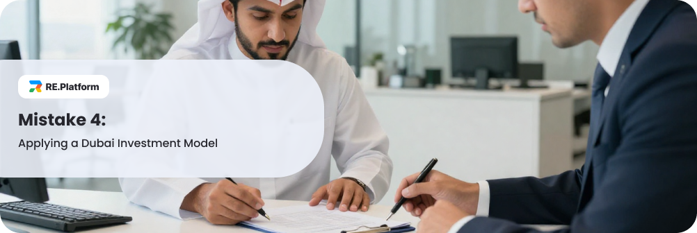 Mistake 4: Applying a Dubai Investment Model