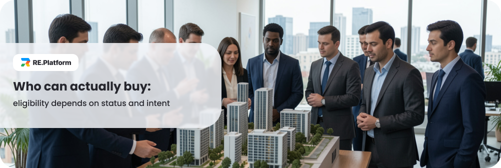 Who can actually buy: eligibility depends on status and intent