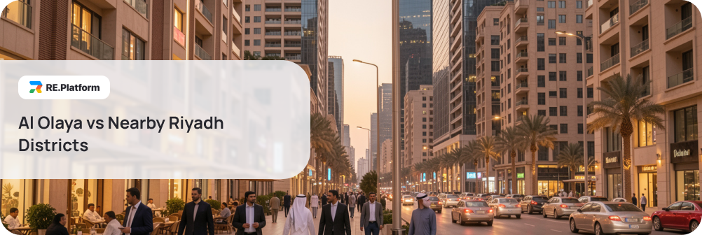 Al Olaya vs Nearby Riyadh Districts
