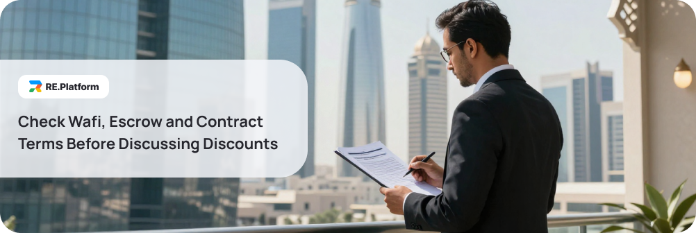 Check Wafi, Escrow and Contract Terms Before Discussing Discounts