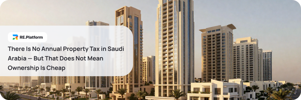 There Is No Annual Property Tax in Saudi Arabia — But That Does Not Mean Ownership Is Cheap