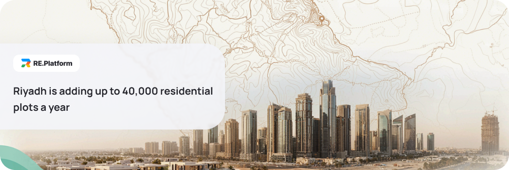 Riyadh is adding up to 40,000 residential plots a year