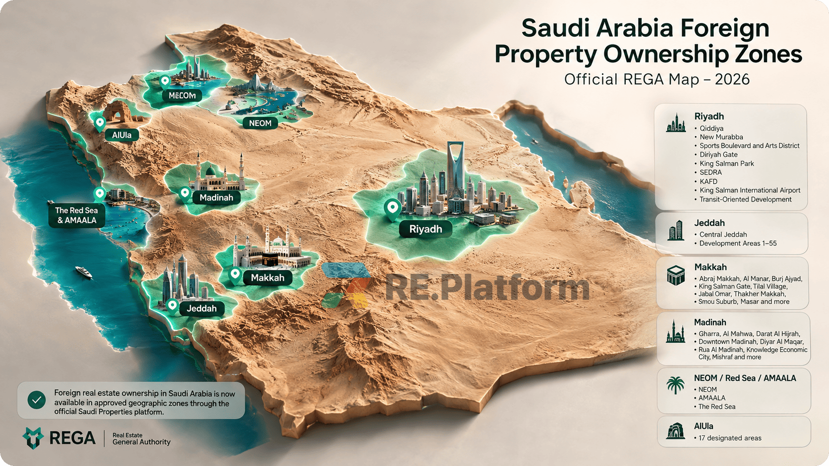 What the Saudi Properties Zones Map Actually Shows